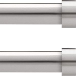 Nickel Curtain Rods for Window 28-48 inch, Adjustable Single Window Curtain Rods